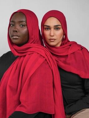 Vela Ruby Evening Red Double Modal Hijab New With Tags